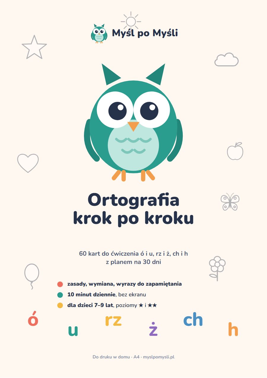 Myśl po Myśli, Ortografia krok po kroku: okładka pliku PDF