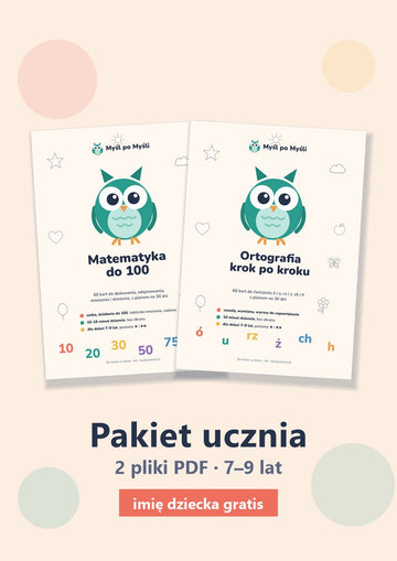 Myśl po Myśli: Pakiet ucznia, 2 pliki PDF do druku (7–9 lat)