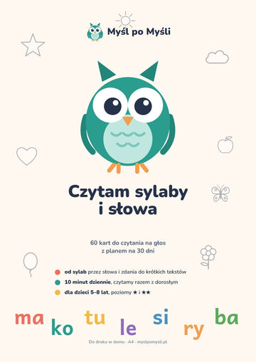 Myśl po Myśli: Czytam sylaby i słowa (PDF do druku)